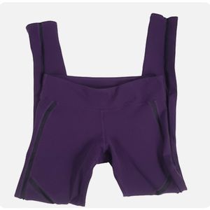 ALO Yoga Talia Barre Leggings Skinny Sculpting Dry Wicking Purple & Black